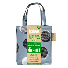 totes Recycled Shopping Bag Textured Dots Print