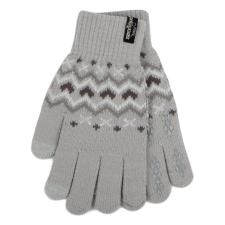totes Ladies Stretch Knitted SmarTouch Gloves Grey Fair Isle