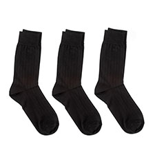 totes Mens Italian Cotton Rich Ankle Socks  (Triple Pack)