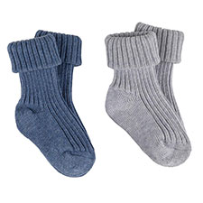 totes Boys Twin Pack Babies Turnover Socks