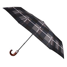 totes X-TRA STRONG&#174; Auto Open/Close Wood Crook Handle Print Umbrella (3 Section)