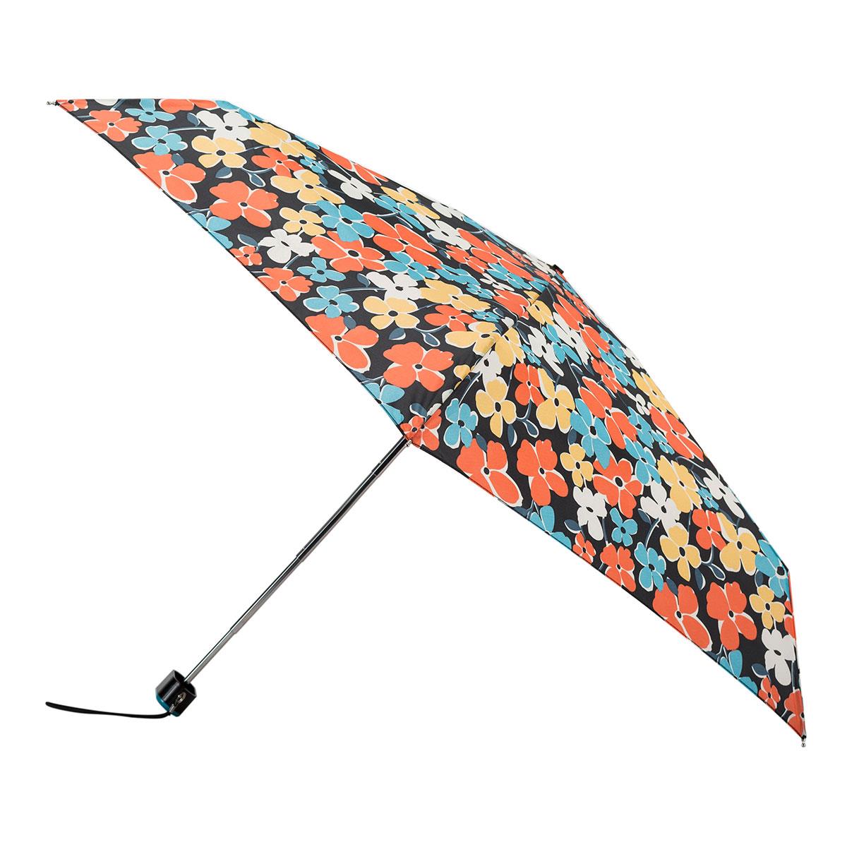totes Miniflat Thin Flower Print Umbrella (5 Section) totes ISOTONER
