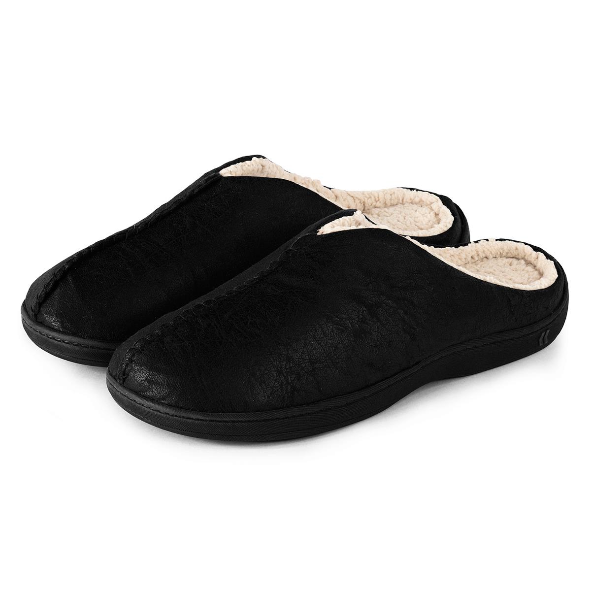 mens isotoner slippers isotoner mens pebble mule slippers with sherpa totes mens isotoner slippers isotoner mens pebble mule slippers with sherpa totes
