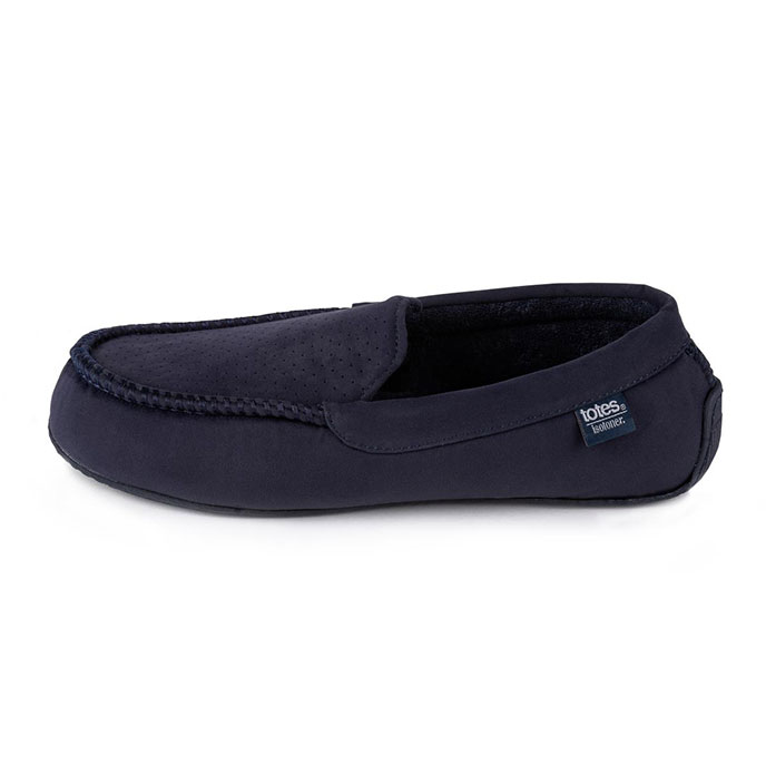Isotoner Mens Airtex Suedette Moccasin Slippers