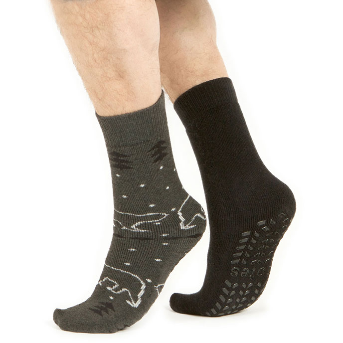 totes Mens Original Slipper Socks (Twin Pack) totes ISOTONER