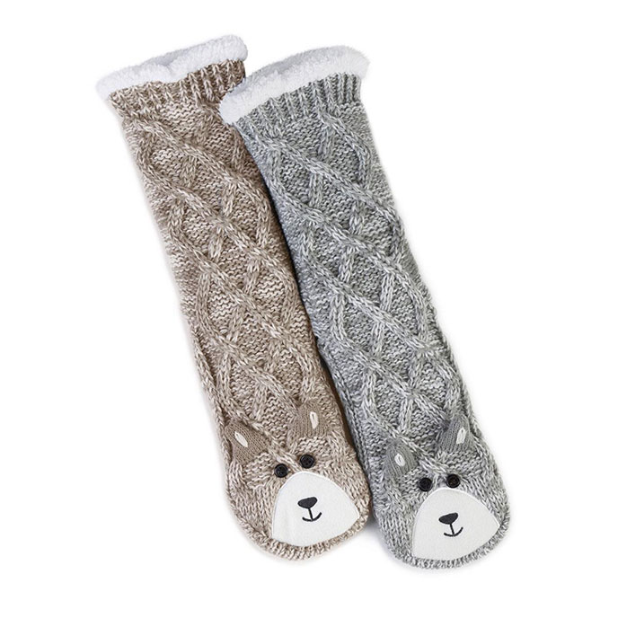 totes Ladies Chunky Novelty Slipper Socks totes ISOTONER