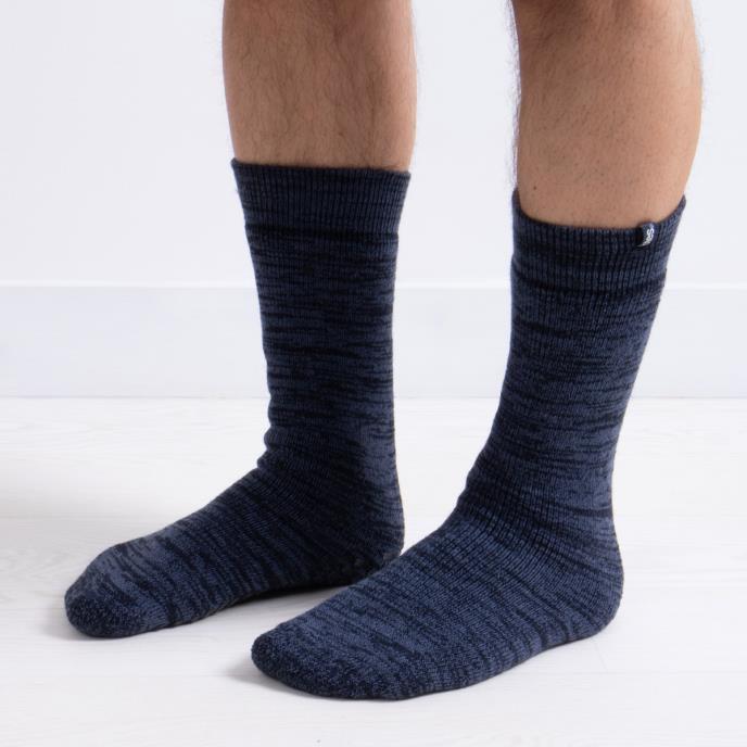 totes toasties Mens Recycled Thermal Original Slipper Socks Navy