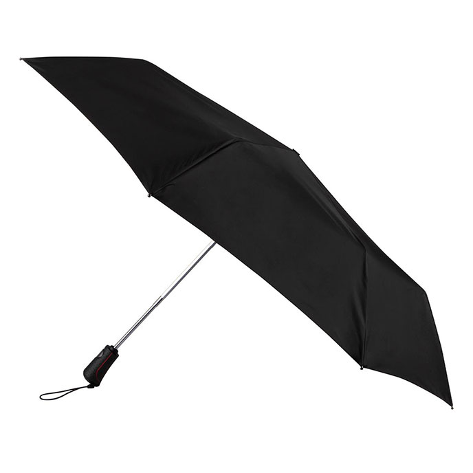 totes ECO-BRELLA® X-TRA STRONG Auto Open / Close Ratchet Umbrella Black (3 Section)