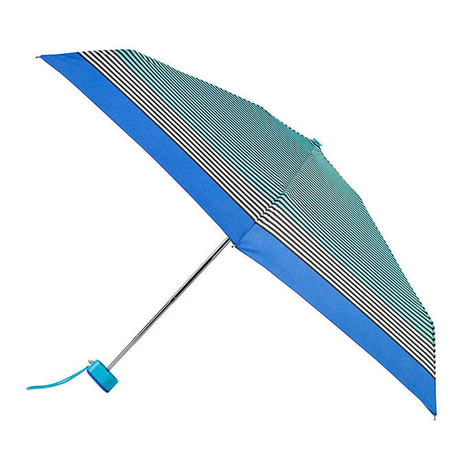 totes Miniflat Stripe Print Umbrella (5 Section) totes ISOTONER