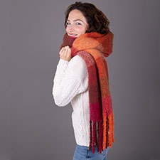 totes Ladies Chunky Check Woven Scarf