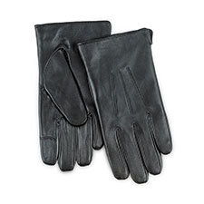 Isotoner Mens Smartouch Water Repellent 3 Point Leather Gloves 