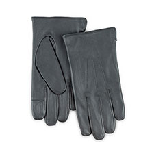 Isotoner Mens Smartouch Water Repellent 3 Point Leather Gloves 