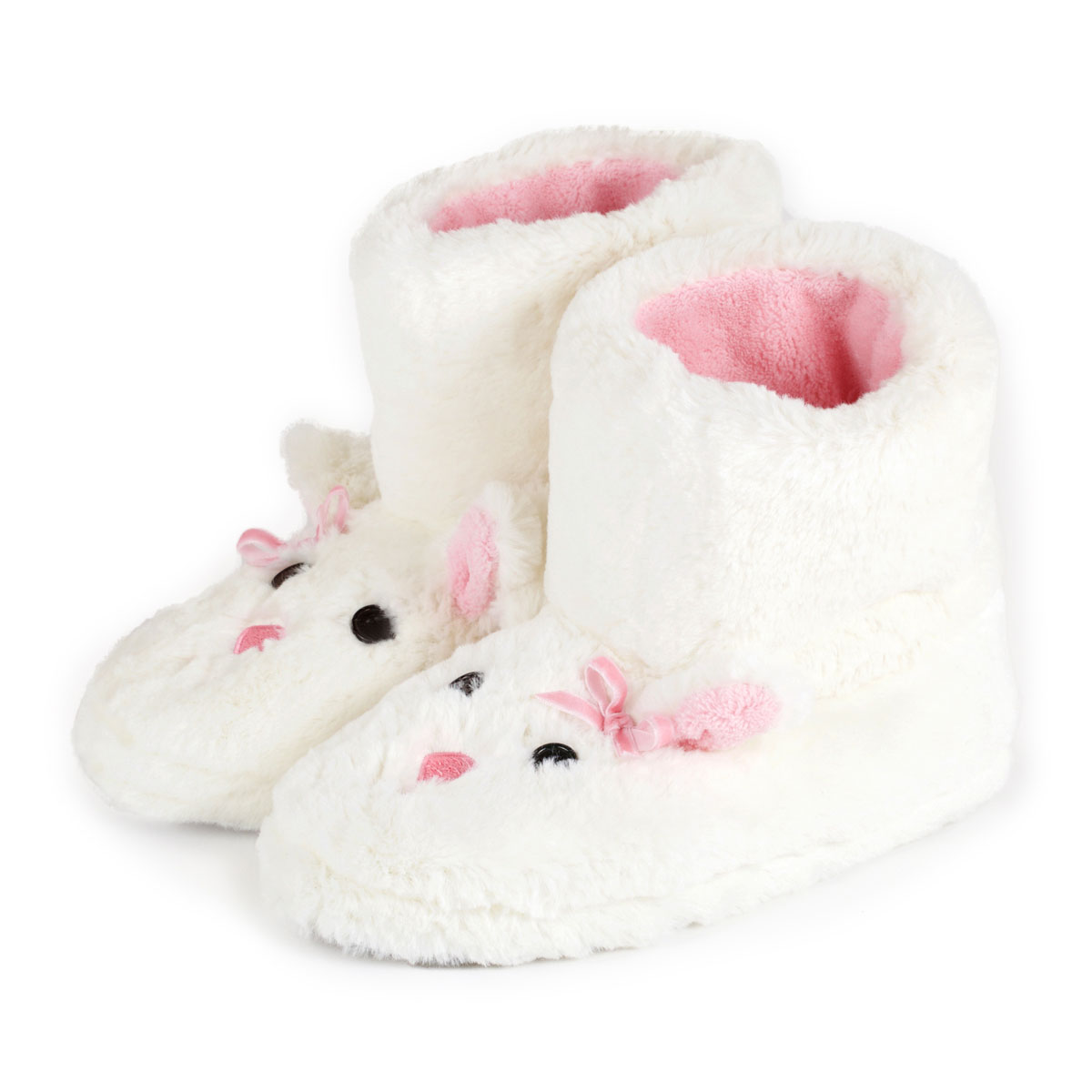 totes Ladies Furry Rabbit Bootie Slippers eBay