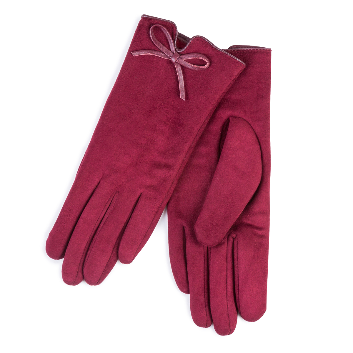 Isotoner Ladies Faux Suede Fabric Glove with Vent & Bow eBay