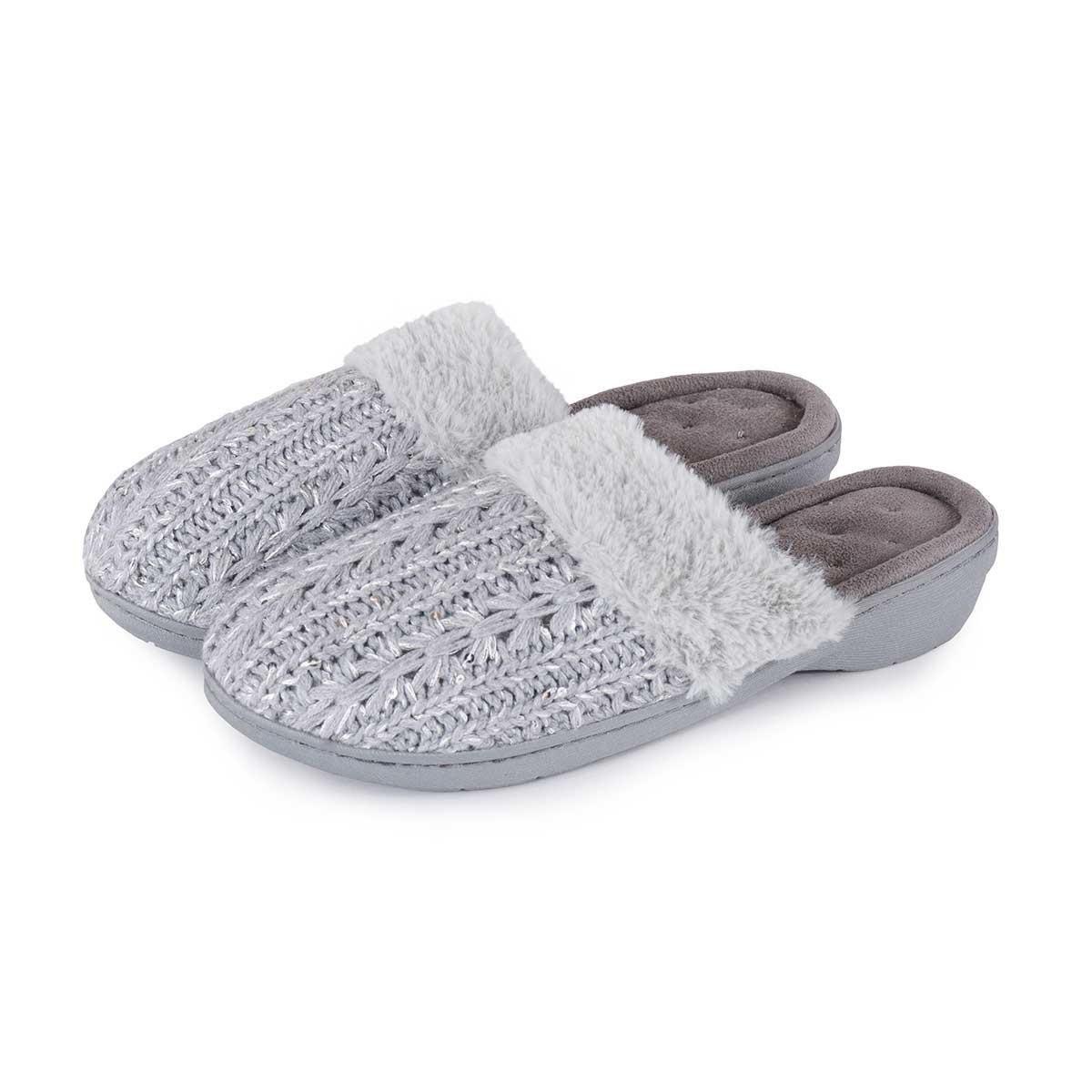 isotoner mule slippers isotoner sparkle knit pillowstep mule slippers isotoner mule slippers isotoner sparkle knit pillowstep mule slippers