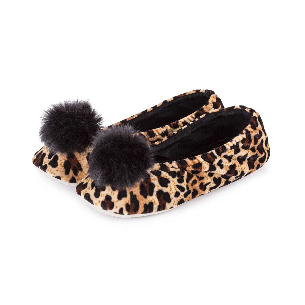 velour ballerina slippers