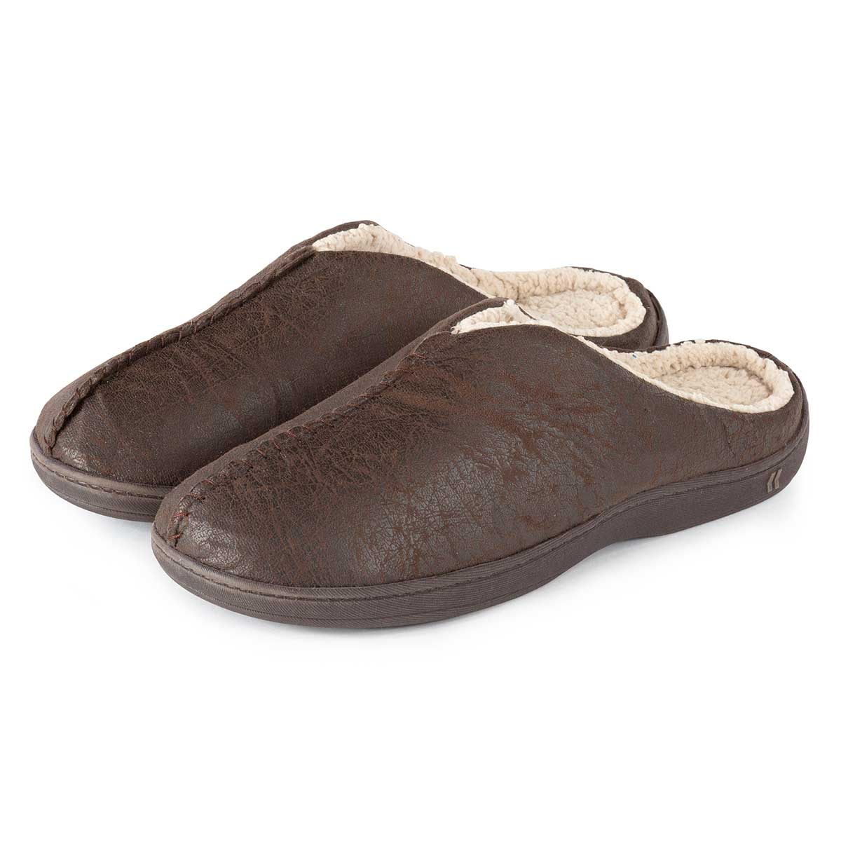 mens sherpa slippers isotoner mens pebble mule slippers with sherpa ebay mens sherpa slippers isotoner mens pebble mule slippers with sherpa ebay