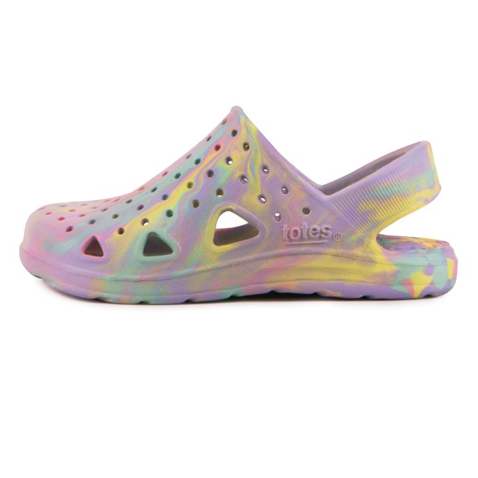 totes SOLBOUNCE Kids Clog Pastel Tie Dye