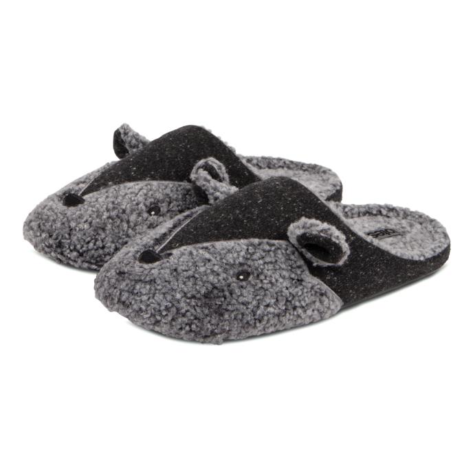 totes Mens Novelty Applique Mule Slippers