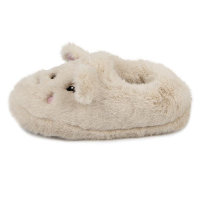 totes Ladies Novelty Full Back Slipper Cream