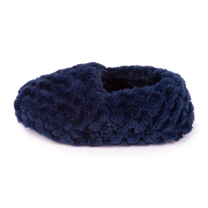 totes Childrens Fleece Full Back Slipper Navy