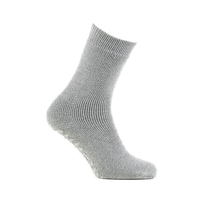 totes Ladies Recycled 3.0 Tog Thermal Original Slipper Socks Grey Marl
