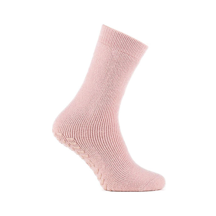 totes Ladies Recycled 3.0 Tog Thermal Original Slipper Socks Blush Marl
