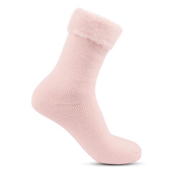 totes toasties Ladies Thermal Brushed Bed Sock Pink