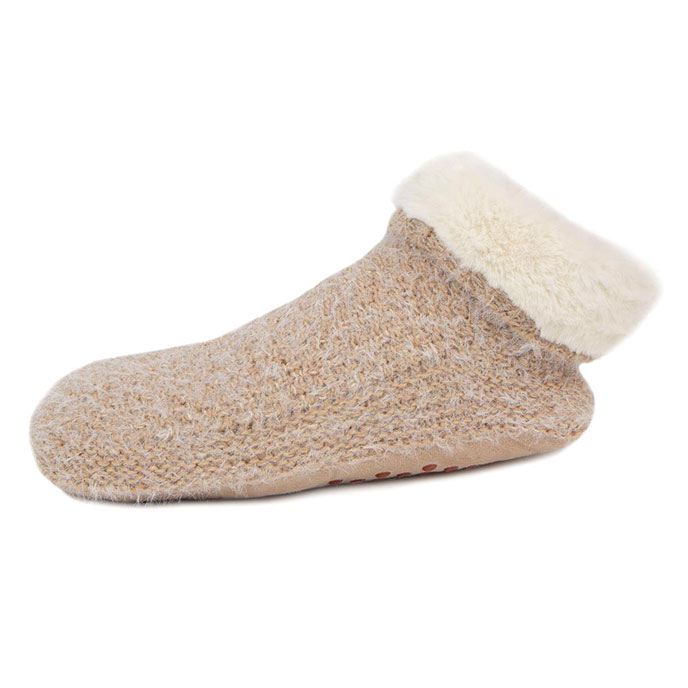 totes Ladies Knitted Texture Bootie Oatmeal