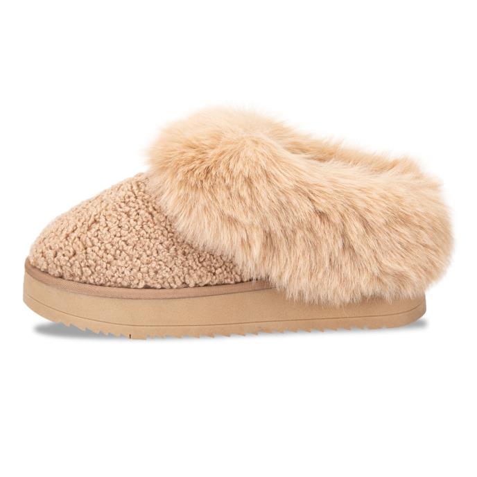 totes&#174; Icons Ladies Borg Platform Mule With Chunky Sole Camel
