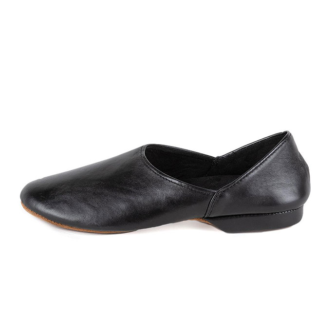 totes Mens Leather House Slipper Black