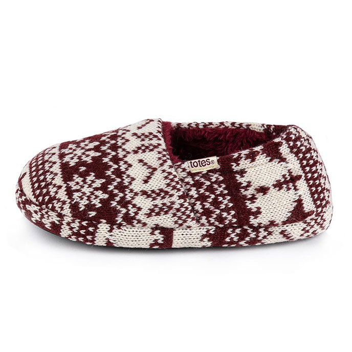 totes Mini Me Family Collection Fair Isle Full Slipper Multi
