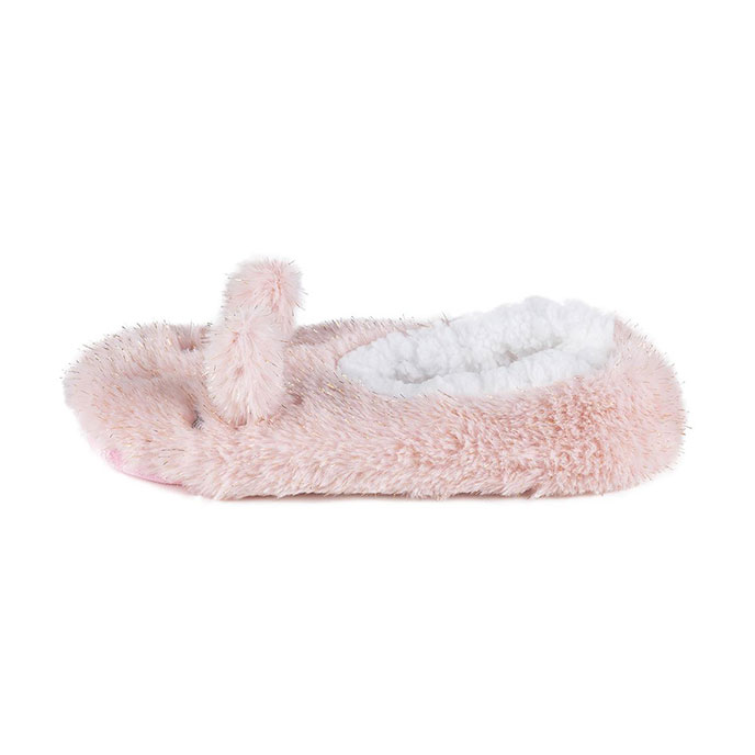 totes Ladies Novelty Footsie Pink Bunny