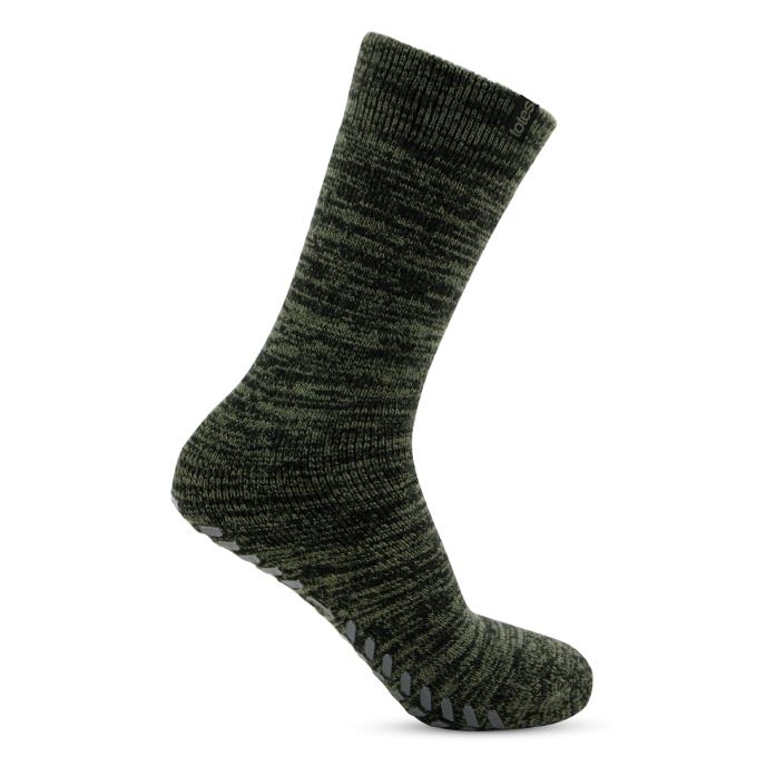 totes toasties Mens Recycled Thermal Original Slipper Socks Khaki