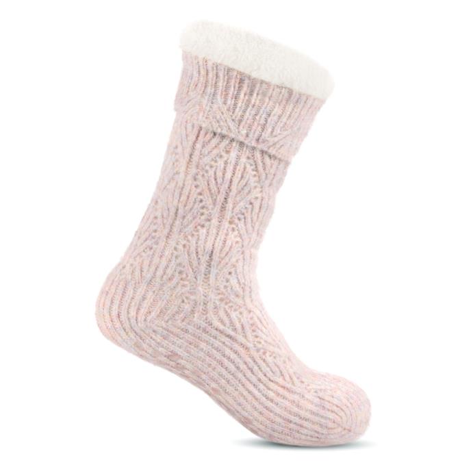 totes toasties&#174; Ladies Texture Slipper Socks Pink Mix