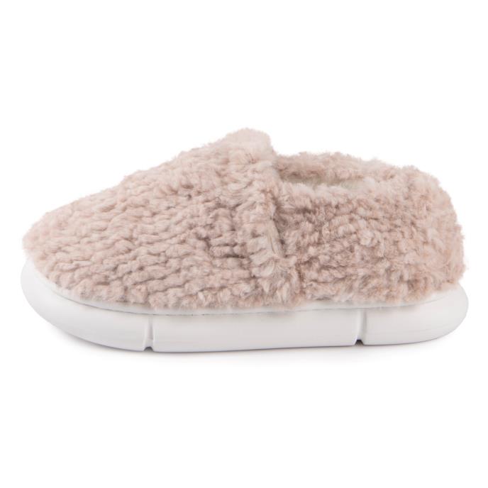 totes Ladies Icons Cloud Textured Fur EVA Slipper Beige