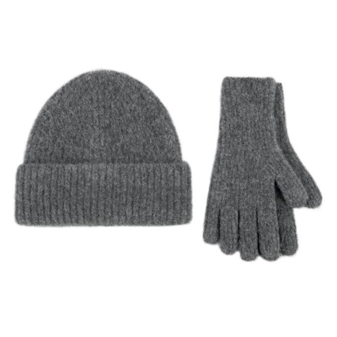 totes toasties&#174; Ladies Knitted Hat &amp; Glove Gift Set  Charcoal