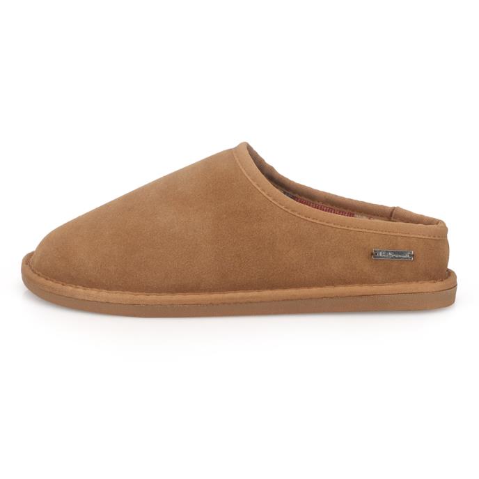 Ben Sherman® Suede Mule with Check Tan