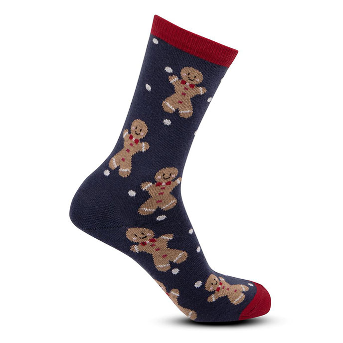 totes Ladies Novelty Ankle Socks Gingerbread