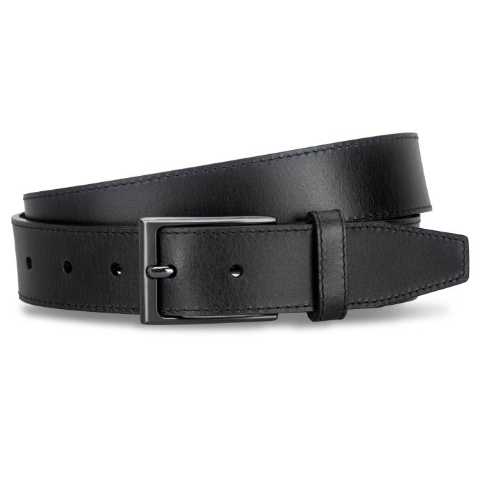 totes® Mens Genuine Leather Belt Black
