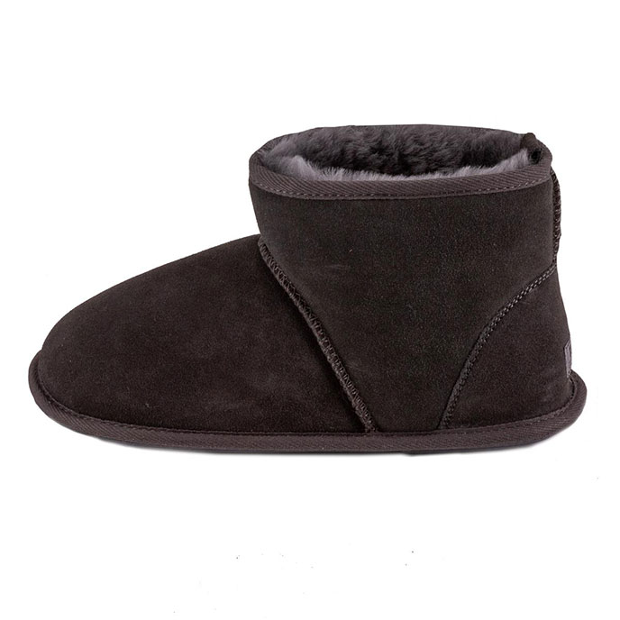 New Style Diamond Buckle Double C Thick Bottom Slippers Black Sheepskin main image 1