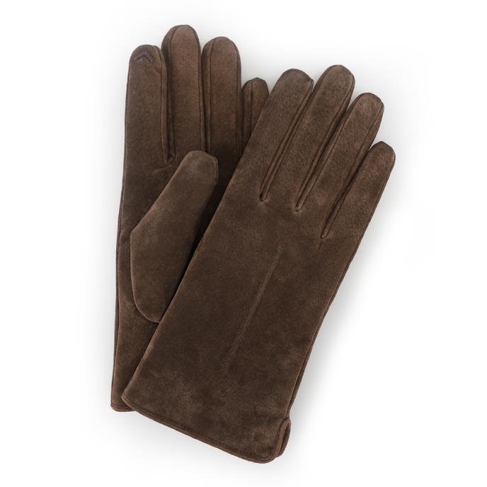 Isotoner® Ladies Suede Glove With Faux Fur Lining Brown