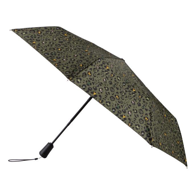 totes ECO-BRELLA® XTRA STRONG Auto Open/Close Khaki Panther Print Umbrella