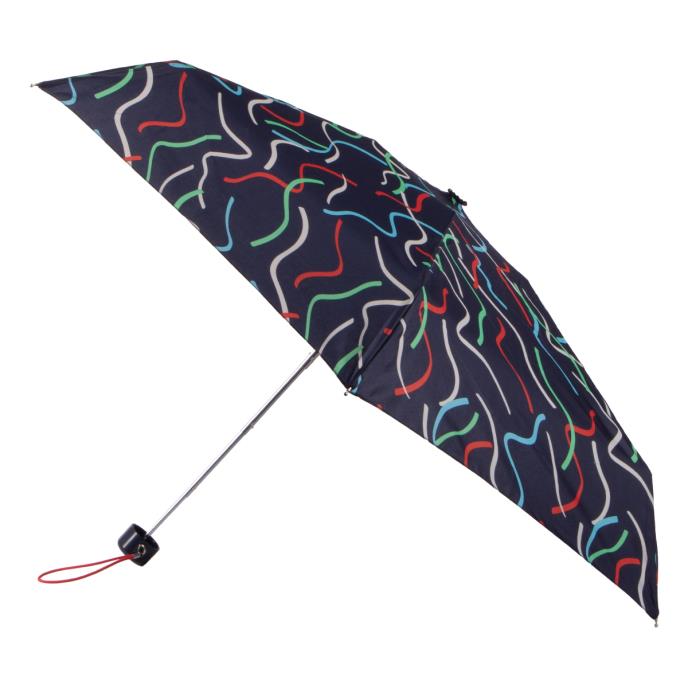 totes ECO-BRELLA&#174; Compact Round Ribbon Print Umbrella