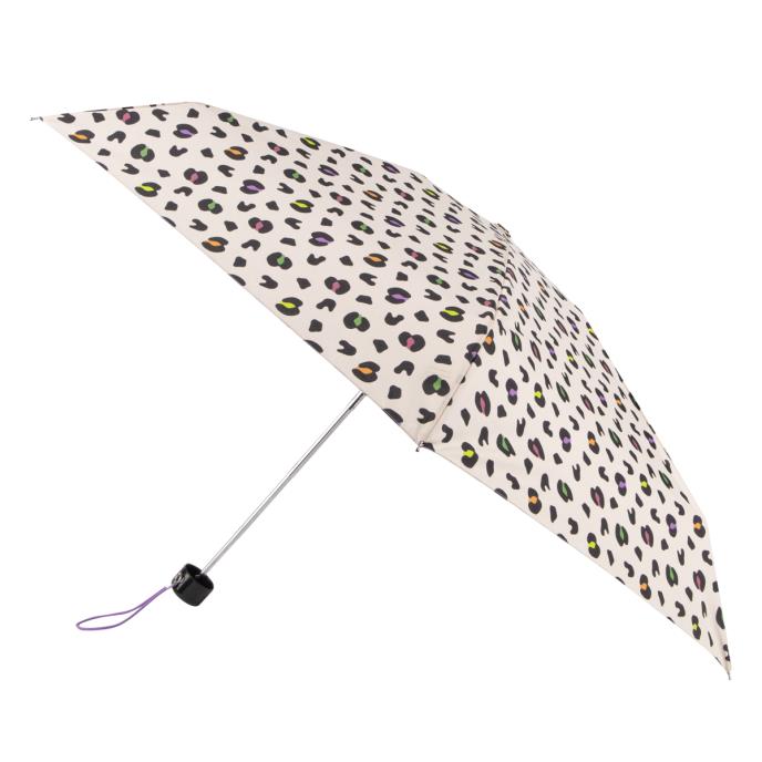 totes &#174; Compact Round Bright Animal Print Umbrella (5 Section)