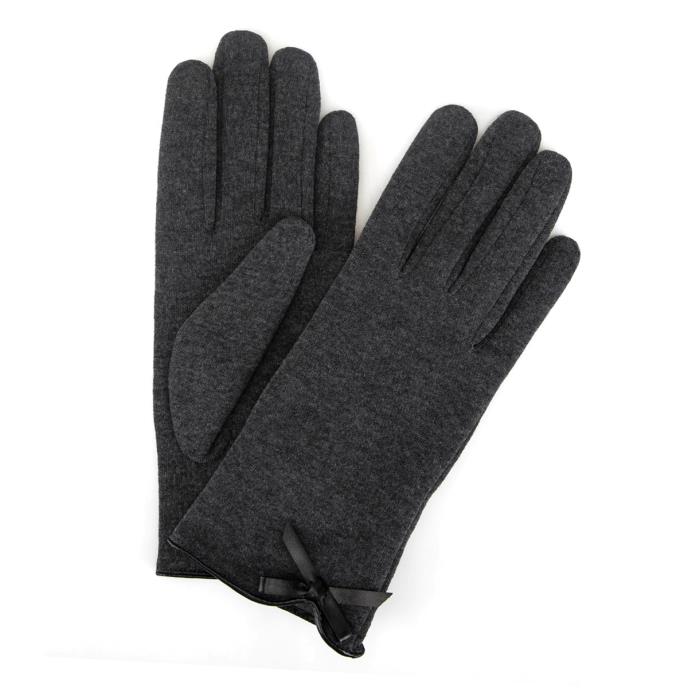 Isotoner® Ladies Thermal Glove With Bow Detail Grey