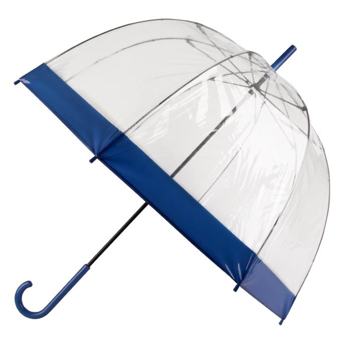 totes ECO-BRELLA Clear PVC Dome Umbrella Blue (3 Section)