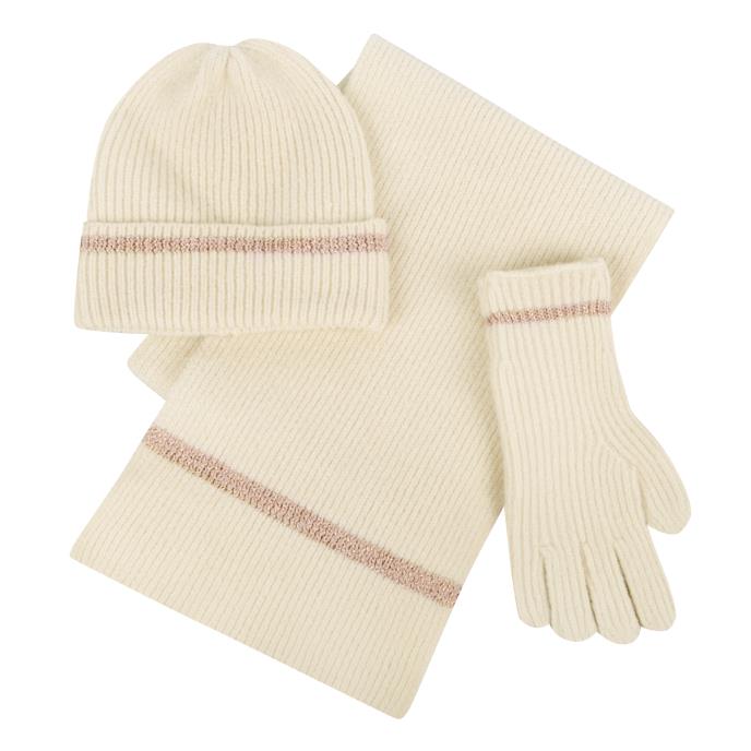totes toasties&#174; Ladies Knitted Hat Scarf &amp; Glove Gift Set Oat