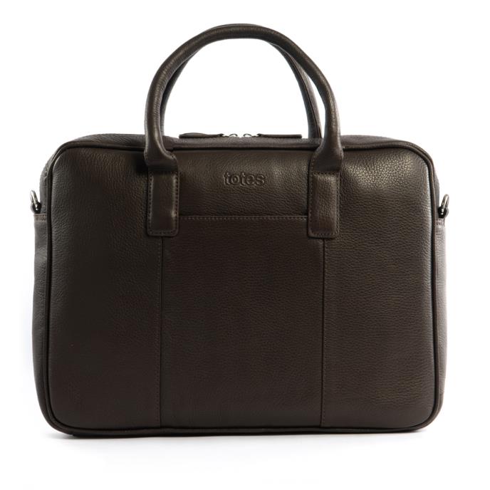 totes&#174; Genuine Leather Laptop Bag Brown