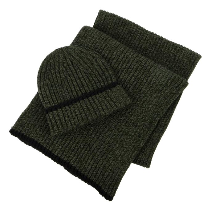 totes Mens Hat &amp; Scarf Gift Set Khaki